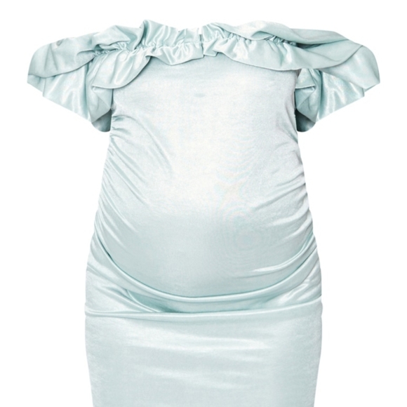 MATERNITY Ruffled Mini Dress - Picture 3 of 4